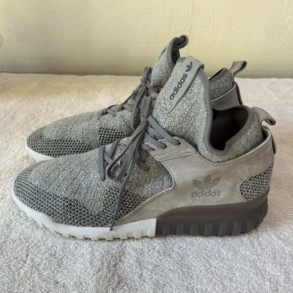 Adidas Tubular X PK 'Solid Grey' Sneaker Men'sSize 12 Worn Once EUC‎
